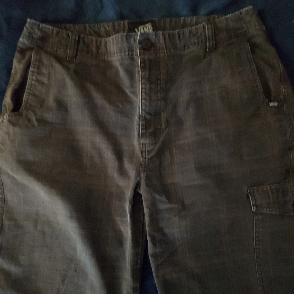 Vans plaid cargo shorts